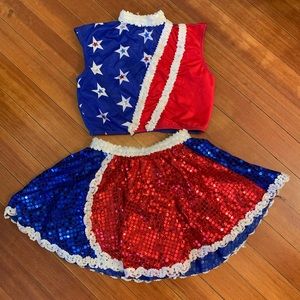 Dansco dance, twirl, skate costume 2 piece Small